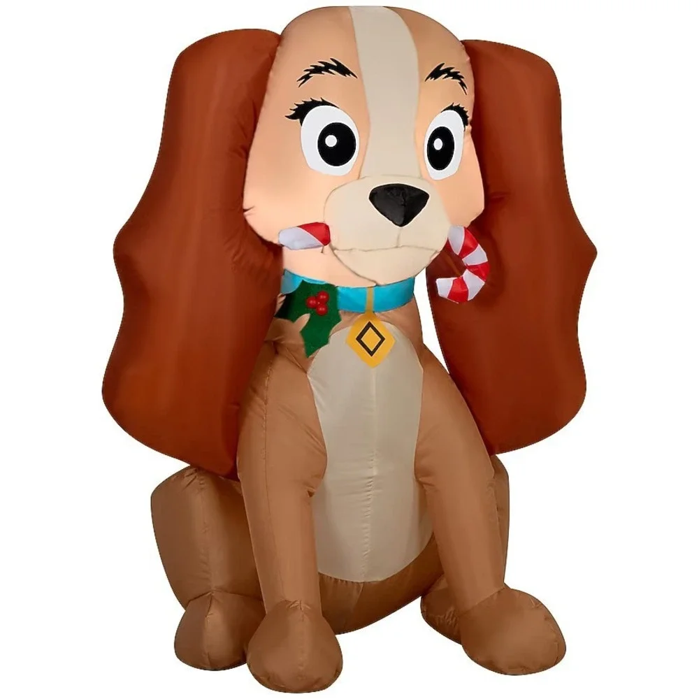 3.2 Foot Lady and the Tramp Disney Holiday Airblown Lighted Yard Inflatable